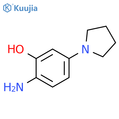 Phenol, 2-amino-5-(1-pyrrolidinyl)- structure