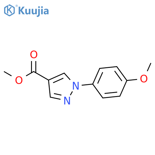1H-PYRAZOLE-4-CARBOXYLIC ACID, 1-(4-METHOXYPHENYL)-, METHYL ESTER structure
