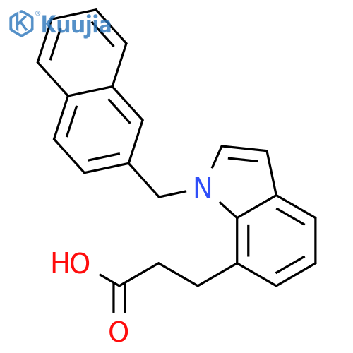 1H-Indole-7-propanoic acid, 1-(2-naphthalenylmethyl)- structure
