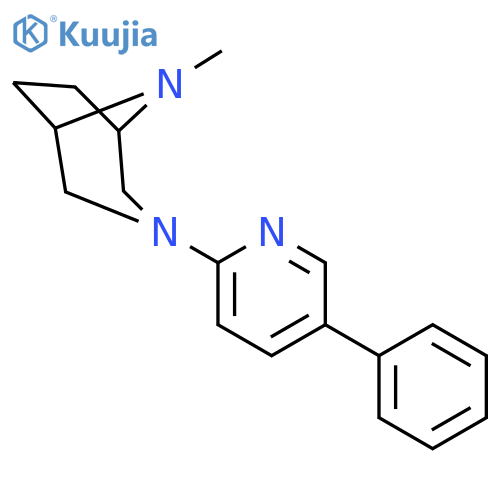 3,8-DIAZABICYCLO[3.2.1]OCTANE, 8-METHYL-3-(5-PHENYL-2-PYRIDINYL)- structure