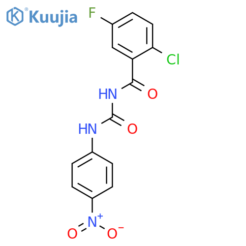 Benzamide, 2-chloro-5-fluoro-N-[[(4-nitrophenyl)amino]carbonyl]- structure