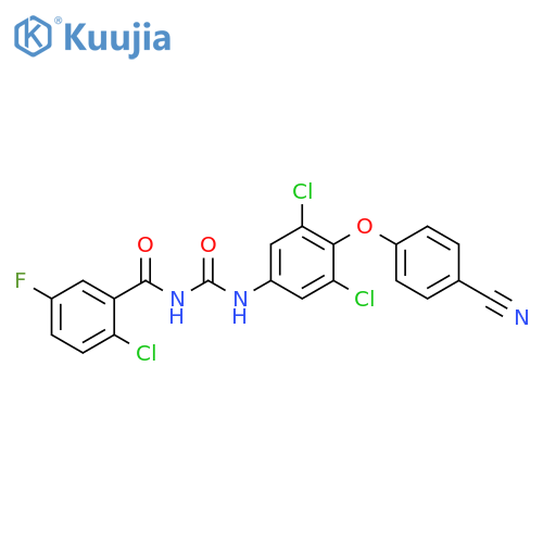 Benzamide,2-chloro-N-[[[3,5-dichloro-4-(4-cyanophenoxy)phenyl]amino]carbonyl]-5-fluoro- structure
