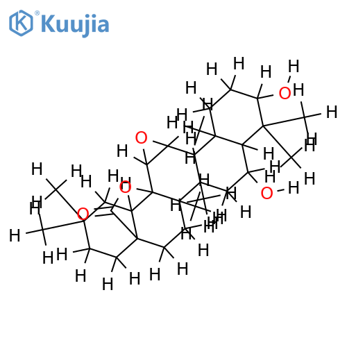 3beta,6beta-dihydroxy-11alpha,12alpha-epoxyolean-28,13beta-olide structure