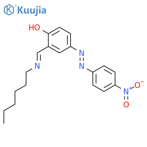 Phenol, 2-[(hexylimino)methyl]-4-[(4-nitrophenyl)azo]- structure