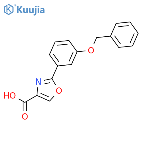 4-OXAZOLECARBOXYLIC ACID, 2-[3-(PHENYLMETHOXY)PHENYL]- structure