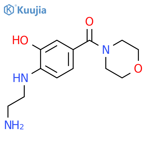 Morpholine, 4-[4-[(2-aminoethyl)amino]-3-hydroxybenzoyl]- structure