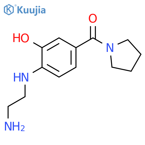 Pyrrolidine, 1-[4-[(2-aminoethyl)amino]-3-hydroxybenzoyl]- structure