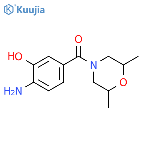 MORPHOLINE, 4-(4-AMINO-3-HYDROXYBENZOYL)-2,6-DIMETHYL- structure