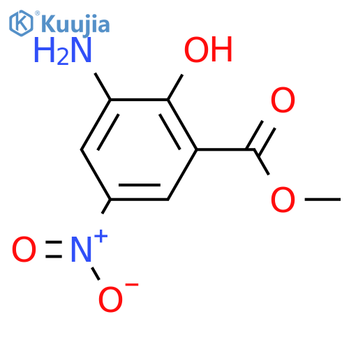 Benzoic acid, 3-amino-2-hydroxy-5-nitro-, methyl ester structure
