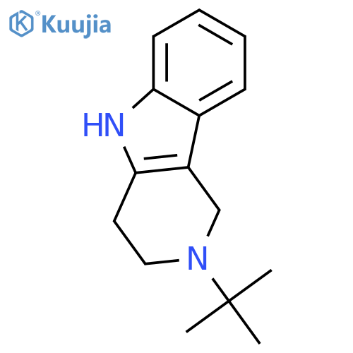 1H-Pyrido[4,3-b]indole, 2-(1,1-dimethylethyl)-2,3,4,5-tetrahydro- structure