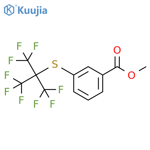 Benzoic acid, 3-[[2,2,2-trifluoro-1,1-bis(trifluoromethyl)ethyl]thio]-, methyl ester structure
