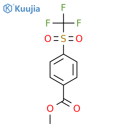 Benzoic acid, 4-[(trifluoromethyl)sulfonyl]-, methyl ester structure