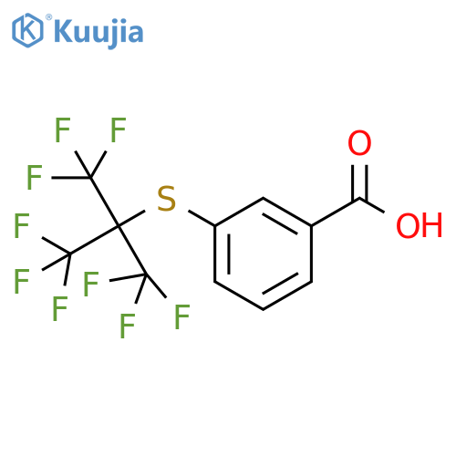 Benzoic acid, 3-[[2,2,2-trifluoro-1,1-bis(trifluoromethyl)ethyl]thio]- structure