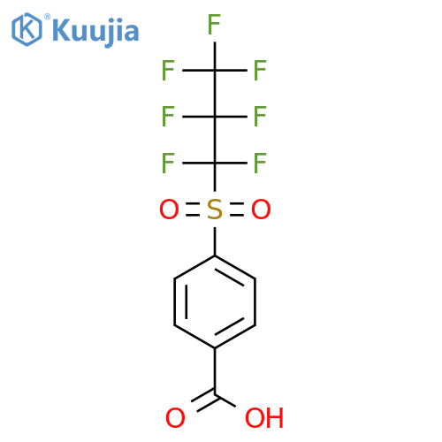 Benzoic acid, 4-[(heptafluoropropyl)sulfonyl]- structure