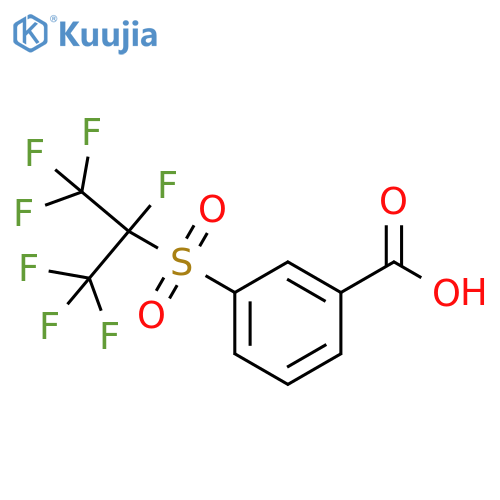 Benzoic acid, 3-[[1,2,2,2-tetrafluoro-1-(trifluoromethyl)ethyl]sulfonyl]- structure