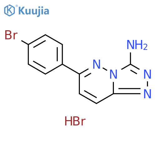 1,2,4-Triazolo[4,3-b]pyridazin-3-amine, 6-(4-bromophenyl)-,hydrobromide structure