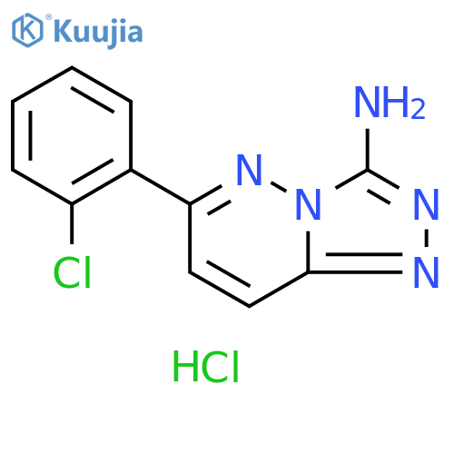 1,2,4-Triazolo[4,3-b]pyridazin-3-amine, 6-(2-chlorophenyl)-, hydrochloride (1:) structure