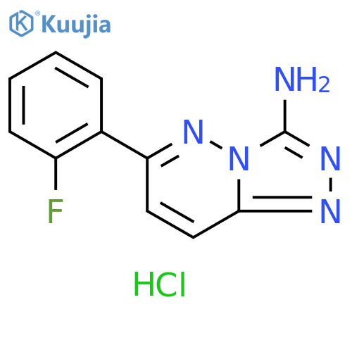 1,2,4-Triazolo[4,3-b]pyridazin-3-amine, 6-(2-fluorophenyl)-,hydrochloride structure