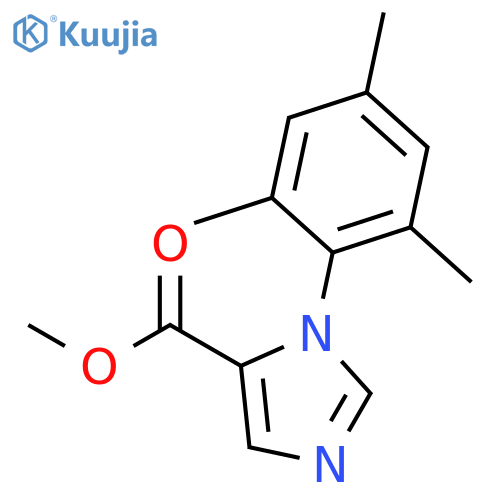 1H-Imidazole-5-carboxylic acid, 1-(2,4,6-trimethylphenyl)-, methyl ester structure