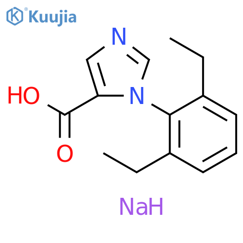 1H-Imidazole-5-carboxylic acid, 1-(2,6-diethylphenyl)-, sodium salt structure