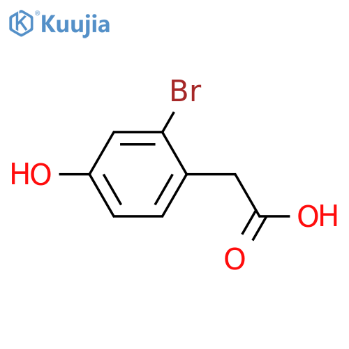 2-Bromo-4-hydroxyphenylacetic Acid structure