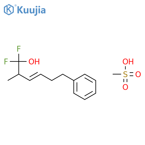 3-Hexen-1-ol, 1,1-difluoro-2-methyl-6-phenyl-, methanesulfonate, (E)- structure