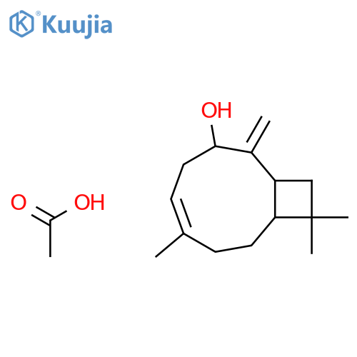 Bicyclo[7.2.0]undec-5-en-3-ol, 6,10,10-trimethyl-2-methylene-, acetate structure