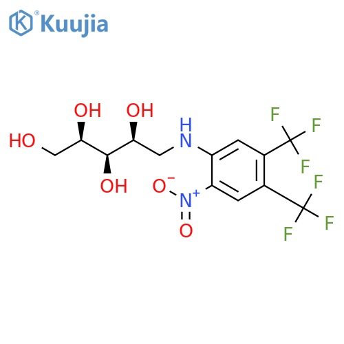 D-XYLITOL, 1-DEOXY-1-[[2-NITRO-4,5-BIS(TRIFLUOROMETHYL)PHENYL]AMINO]- structure