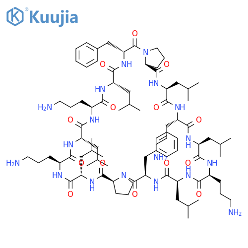 CYCLO(L-LEUCYL-L-ORNITHYL-L-LEUCYL-L-ORNITHYL-L-LEUCYL-D-PHENYLALANYL-L-PROLYL-L-LEUCYL-L-ORNITHYL-L-LEUCYL-L-ORNITHYL-L-LEUCYL-D-PHENYLALANYL-L-PROLYL) structure