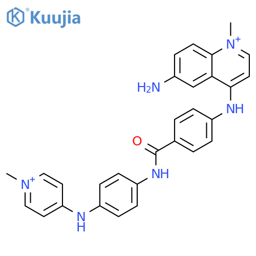 6-amino-1-methyl-4-{[4-({4-[(1-methylpyridinium-4-yl)amino]phenyl}carbamoyl)phenyl]amino}quinolinium structure
