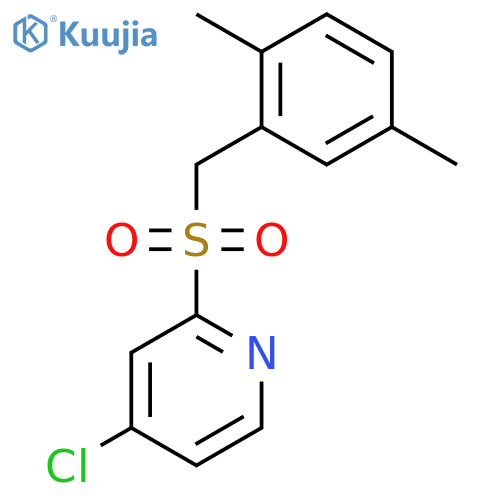 Pyridine, 4-chloro-2-[[(2,5-dimethylphenyl)methyl]sulfonyl]- structure