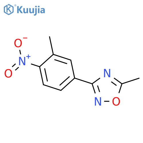 5-methyl-3-(3-methyl-4-nitrophenyl)-1,2,4-oxadiazole structure