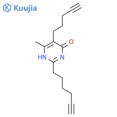 4(1H)-Pyrimidinone, 2-(5-hexynyl)-6-methyl-5-(4-pentynyl)- structure