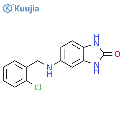 5-{(2-Chlorophenyl)methylamino}-2,3-dihydro-1H-1,3-benzodiazol-2-one structure