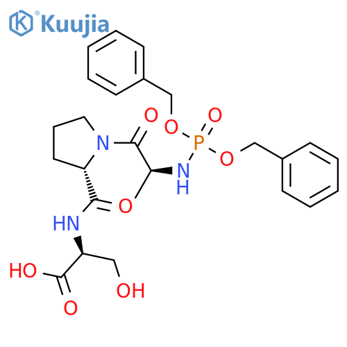 L-Serine, N-[1-[N-[bis(phenylmethoxy)phosphinyl]-L-alanyl]-L-prolyl]- structure