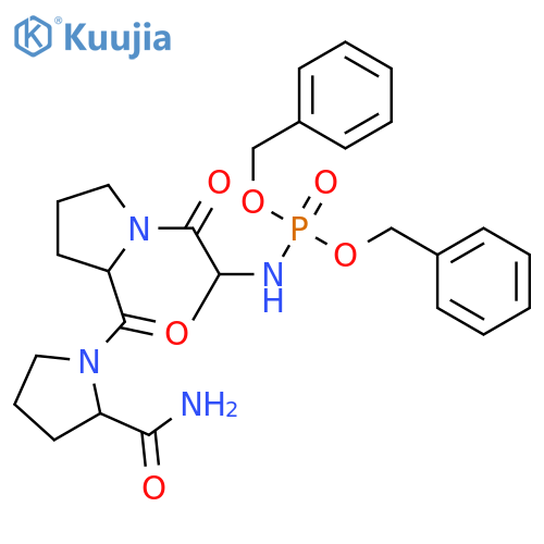 L-Prolinamide, N-[bis(phenylmethoxy)phosphinyl]-L-alanyl-L-prolyl- structure