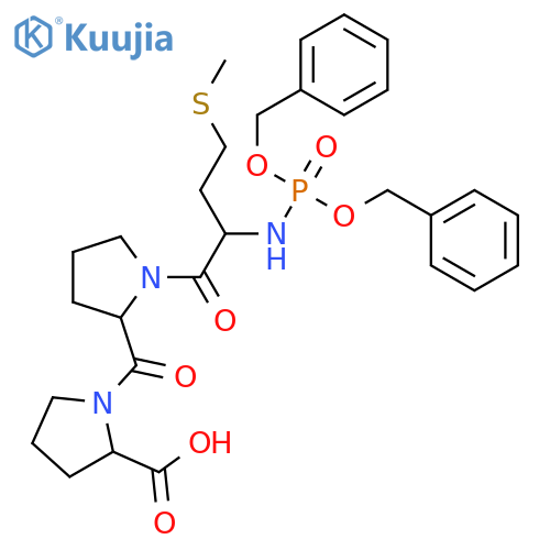 L-Proline, 1-[1-[N-[bis(phenylmethoxy)phosphinyl]-L-methionyl]-L-prolyl]- structure