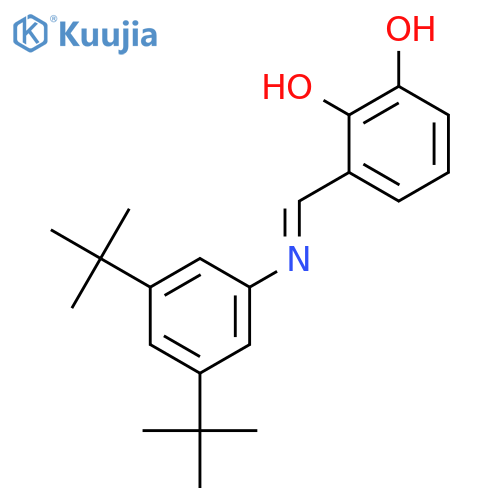 1,2-BENZENEDIOL, 3-[[[3,5-BIS(1,1-DIMETHYLETHYL)PHENYL]IMINO]METHYL]- structure