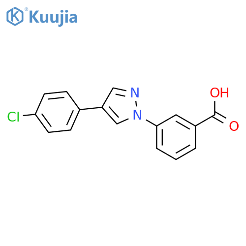BENZOIC ACID, 3-[4-(4-CHLOROPHENYL)-1H-PYRAZOL-1-YL]- structure