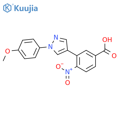 BENZOIC ACID, 3-[1-(4-METHOXYPHENYL)-1H-PYRAZOL-4-YL]-4-NITRO- structure