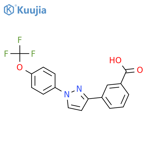 BENZOIC ACID, 3-[1-[4-(TRIFLUOROMETHOXY)PHENYL]-1H-PYRAZOL-3-YL]- structure
