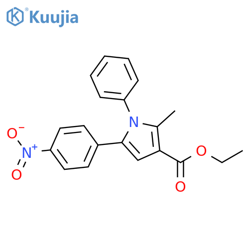 1H-Pyrrole-3-carboxylic acid, 2-methyl-5-(4-nitrophenyl)-1-phenyl-, ethyl ester structure