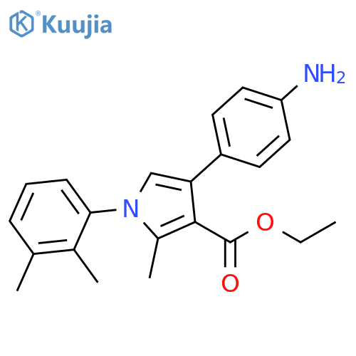 1H-Pyrrole-3-carboxylic acid,4-(4-aminophenyl)-1-(2,3-dimethylphenyl)-2-methyl-, ethyl ester structure