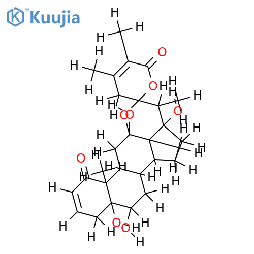 (20S,22S)-12alpha,22-epoxy-5alpha,6beta,12beta,17beta-tetrahydroxy-1-oxo-witha-2,24-dien-26,22-olide structure