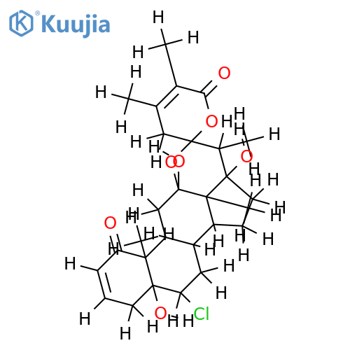 (20S,22S)-6alpha-chloro-12alpha,22-epoxy-5beta,12beta,17beta-trihydroxy-1-oxo-witha-2,24-dien-26,22-olide structure