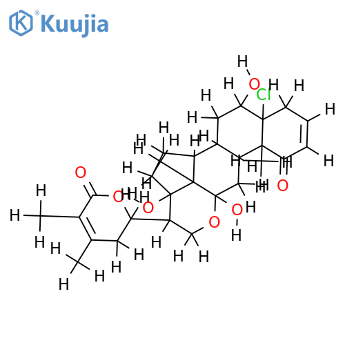 (20R,22R)-5alpha-chloro-12alpha,21-epoxy-6beta,12beta,17beta-trihydroxy-1-oxo-witha-2,24-dien-26,22-olide structure
