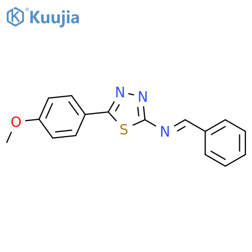 1,3,4-Thiadiazol-2-amine, 5-(4-methoxyphenyl)-N-(phenylmethylene)- structure