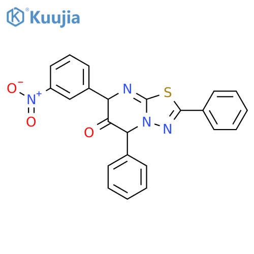 5H-1,3,4-Thiadiazolo[3,2-a]pyrimidin-6(7H)-one,7-(3-nitrophenyl)-2,5-diphenyl- structure
