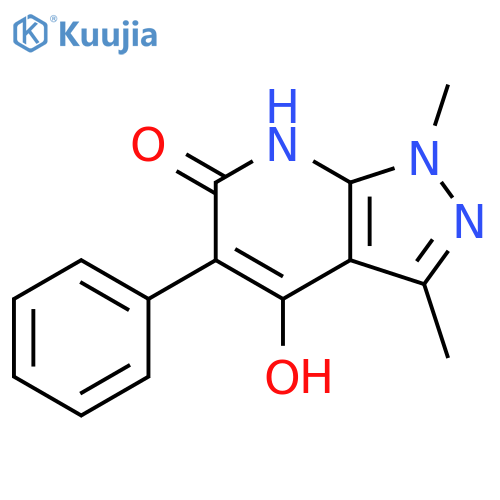 6H-Pyrazolo[3,4-b]pyridin-6-one,1,7-dihydro-4-hydroxy-1,3-dimethyl-5-phenyl- structure