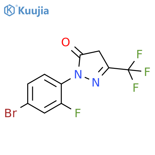 3H-Pyrazol-3-one, 2-(4-bromo-2-fluorophenyl)-2,4-dihydro-5-(trifluoromethyl)- structure